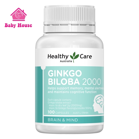 Viên uống bổ não Healthy Care Ginkgo Biloba 2000mg