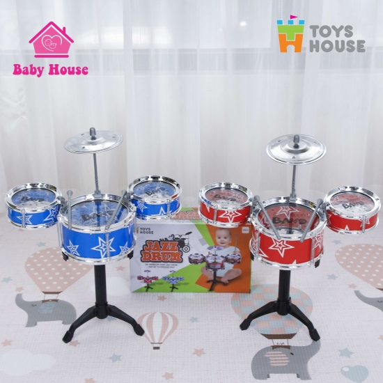 Bộ trống đồ chơi Jazz Drum cho bé Toys House