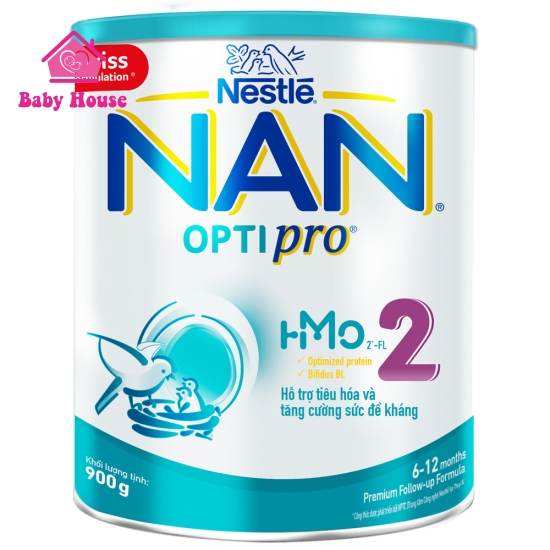 Sữa bột Nan Optipro 2 900g 6-12 tháng