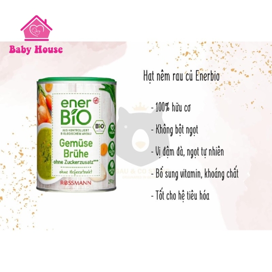 Hạt nêm rau củ hữu cơ Ener Bio Đức 290g cho bé từ 6 tháng