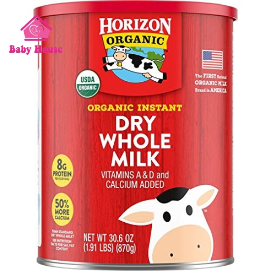 Sữa tươi nguyên kem dạng bột Horizon Organic Dry Whole Milk 870g (1y +)