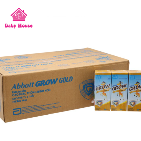 Thùng 48 hộp sữa Abbott Grow Gold vani 180ml