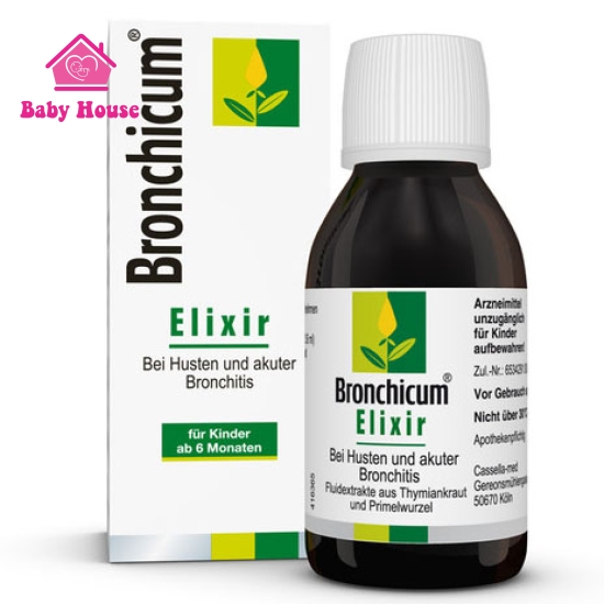 Siro Bronchicum Elixir Đức trị ho và viêm phế quản 100ml 6m+