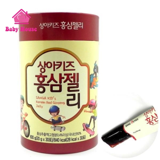 Thạch Hồng Sâm Dành Cho Trẻ Em Sanga Baby Hàn Quốc 600g (30 gói)