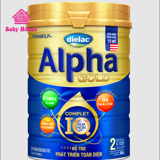 Sữa bột Dielac Alpha Gold IQ 2 800g
