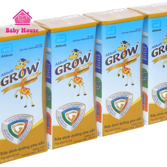 Lốc 4 hộp sữa Abbott Grow Gold Vani 180ml