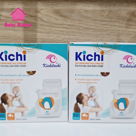 Túi trữ sữa Kichi có vòi 250ml 50 túi