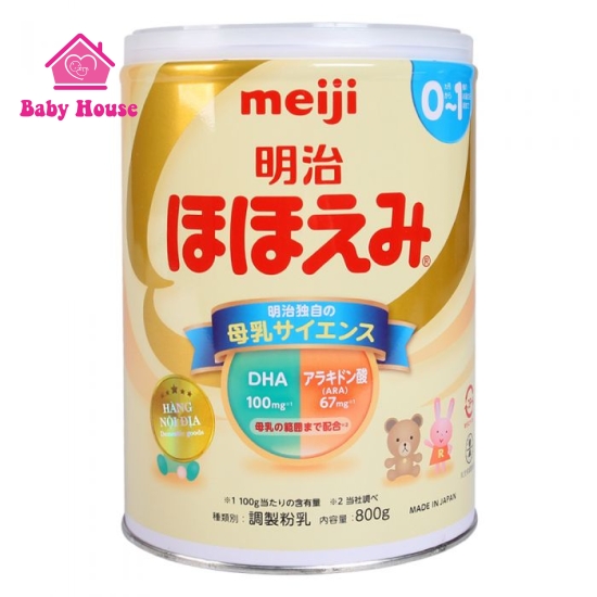 Sữa Meiji nội địa Nhật 0-1 tuổi lon 800g