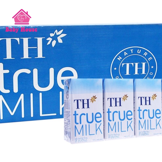 Thùng 48 hộp sữa TH True milk ít đường 110ml