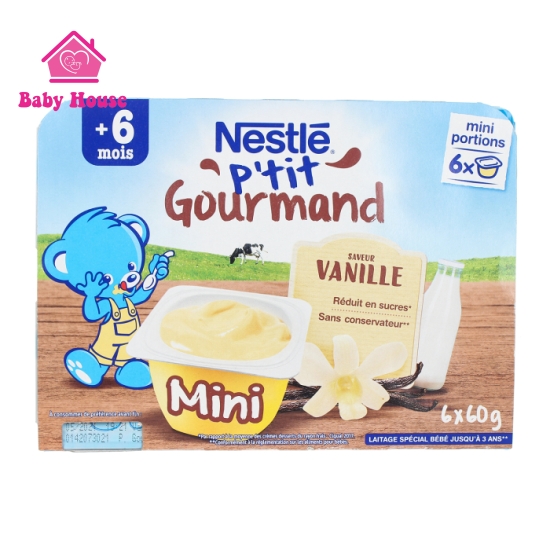 Lốc 6 hộp váng sữa Nestle Pháp vị vani cho bé 6M