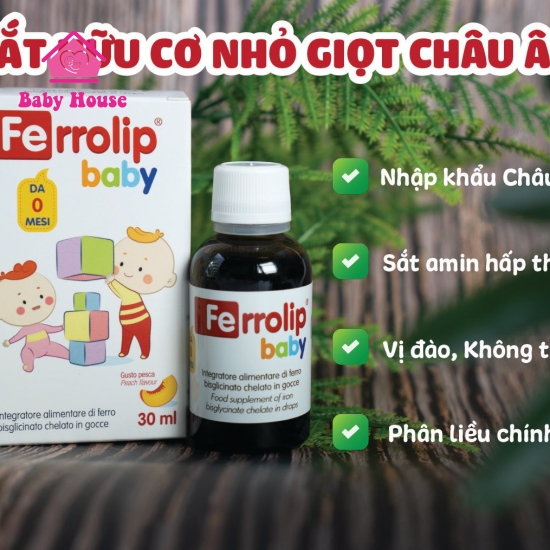 Sắt nhỏ giọt hữu cơ Ferrolio baby 30ml