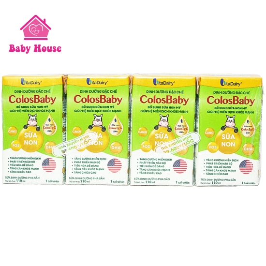 1 lốc sữa bột pha sẵn Colosbaby 110ml