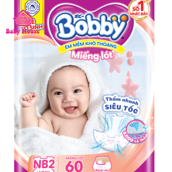 Miếng lót Bobby NB2 60 miếng