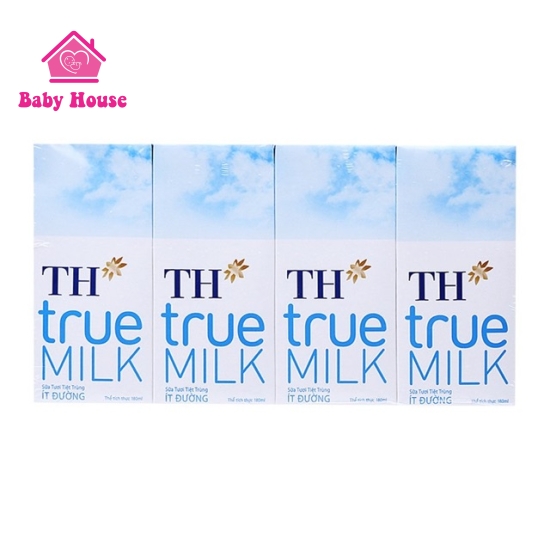 Lốc sữa TH True milk ít đường 180ml