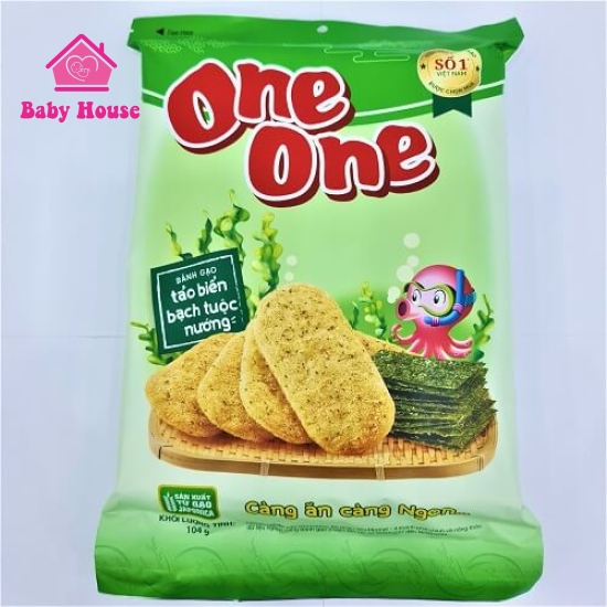 Bánh gạo One One tảo biển bạch tuột nướng 104g