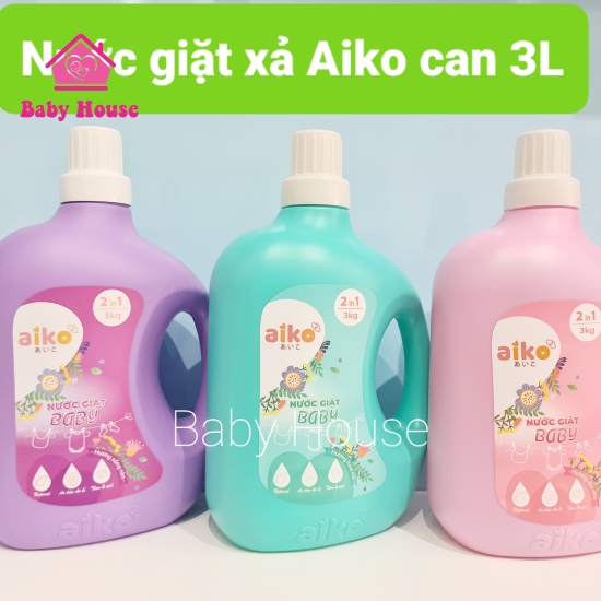 Nước giặt xả quần áo Aiko 3L