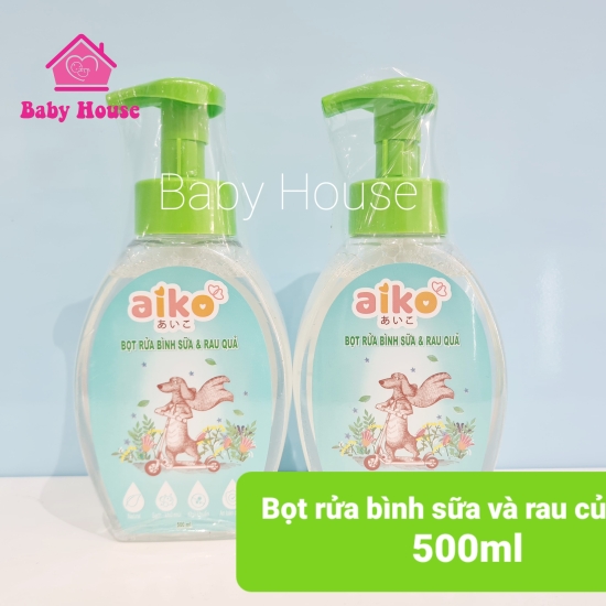 Bọt rửa bình sữa và rau củ Aiko 500ml