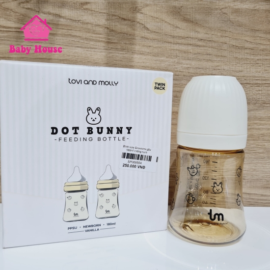 Bình sữa Tovi and Molly gấu 180ml không núm