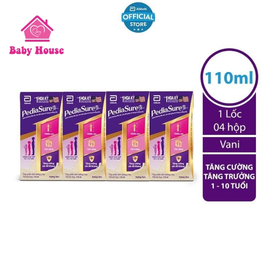 Lốc 4 hộp Pediasure nước vani 110ml