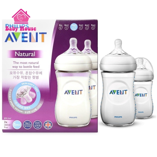 Bình sữa cổ rộng Philips Avent Natural 260ml