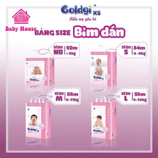 Bỉm dán Goldgi X5