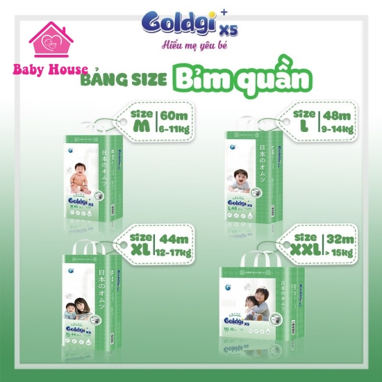 Bỉm quần Goldgi X5