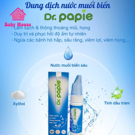 Dung dịch nước muối biển sâu Dr.Papie 70ml 3M+