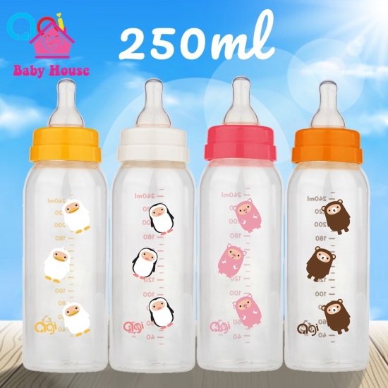 Bình sữa cổ hẹp Agi nhựa PP 250ml