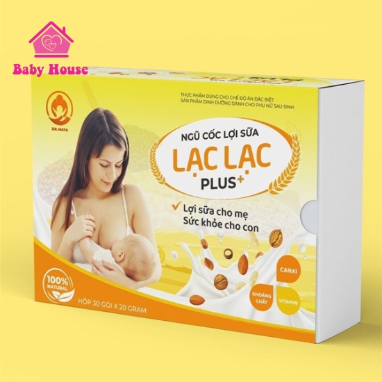 Ngũ cốc lợi sữa Lạc Lạc Plus hộp 30 gói