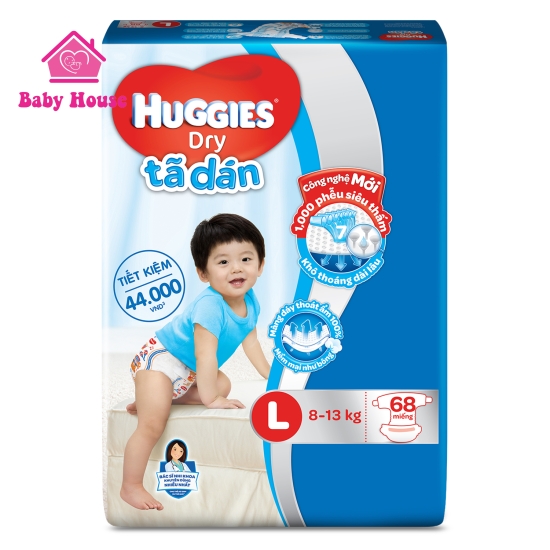 Tã dán Huggies L68