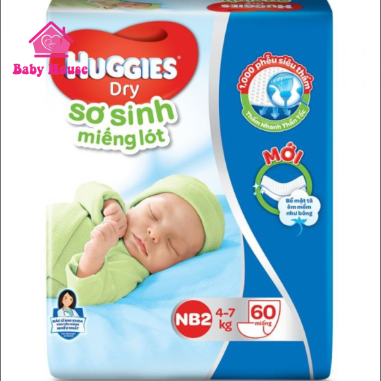 Miếng lót Huggies NB2 60 miếng