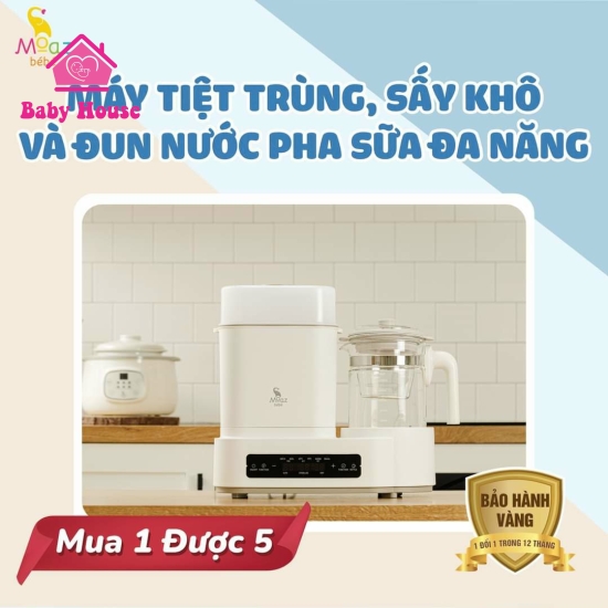 Máy tiệt trùng, sấy khô và đun nước đa năng Moaz Bebe MB-031