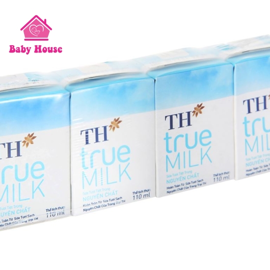 Lốc sữa TH True Milk nguyên chất 110ml