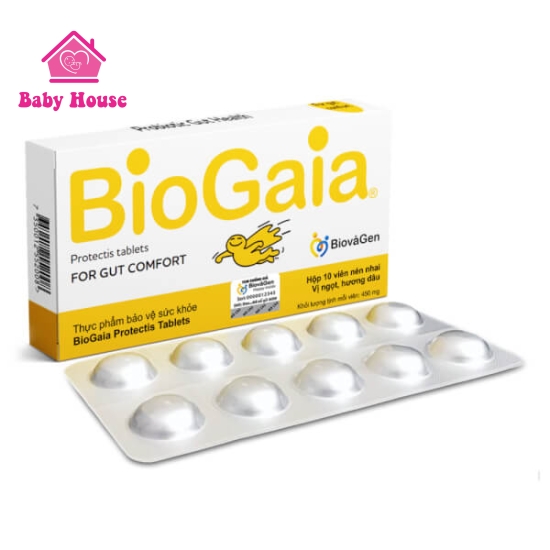 Men vi sinh dạng viên nhai Biogaia hộp 10 viên 2Y+