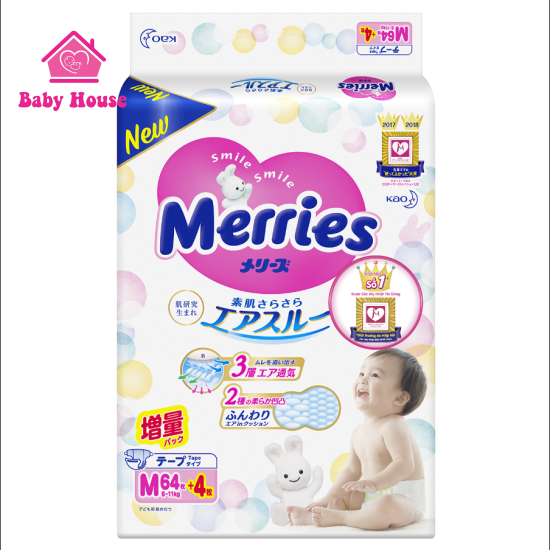 Tã dán Merries nội địa Nhật M64+4