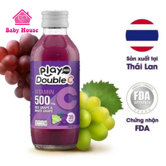 Nước Trái Cây Play More Double C Vị Nho 160ml 4Y+