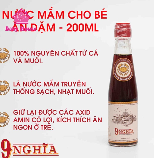 Nước mắm dành cho bé 9 Nghĩa Foods 200ml