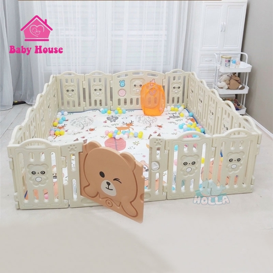 Bộ quây bóng cho bé, quây nhựa Holla Bear HL-0895  size M 1.9x1.9m