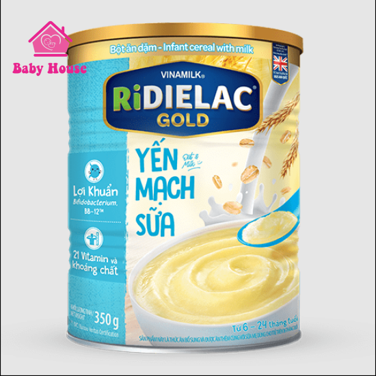 Bột ăn dặm Ridielac Gold Yến mạch sữa HT 350g