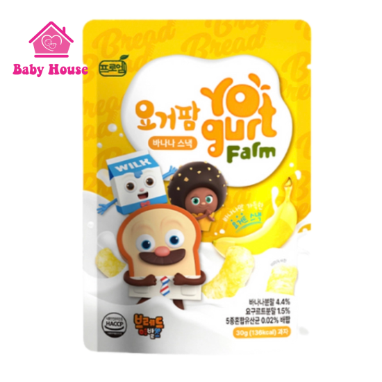 Bánh Sữa Chua Barber Yogurt Farm vị Chuối Hàn Quốc 30g (8m+)