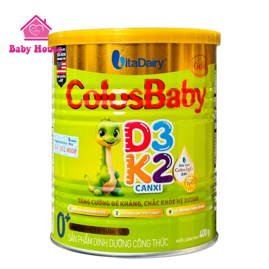 Sữa ColosBaby D3K2 0+ 400g (0-12 tháng)