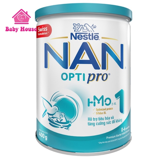  Sữa bột Nestle Nan Thuỵ Sĩ Optipro 1 400g 0-6 tháng