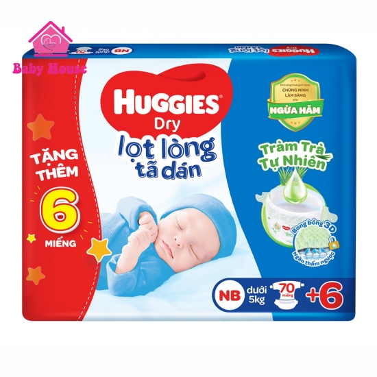 Tã dán Huggies NB70 dưới 5kg