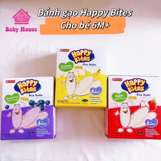 Bánh gạo ăn dặm Happy Bites cho bé 6m+