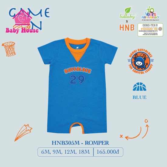 Body cộc tay đùi Lullaby HNB305M 6-18M