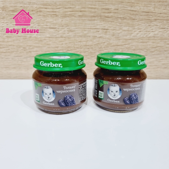 Mận đen nghiền Gerber Nga hỗ trợ trị táo bón