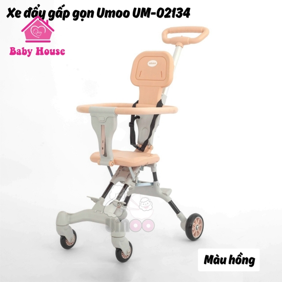 Xe đẩy gấp gọn Umoo hồng UM-02134