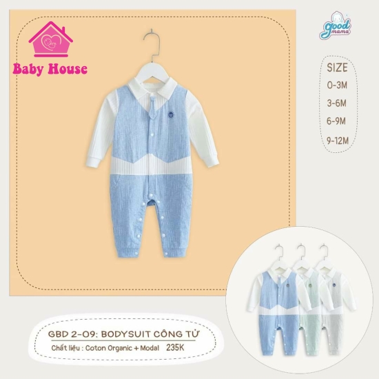 Body công tử Goodmama gile 0-12M