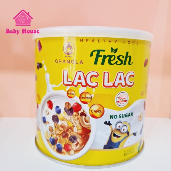 Ngũ cốc mix trái cây Granola Lạc Lạc 650g