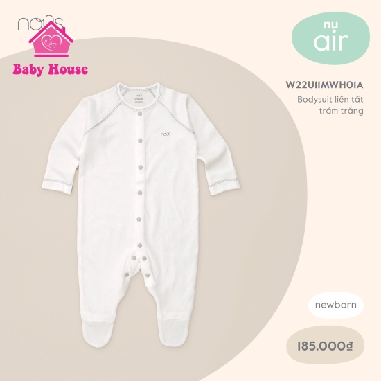 Bodysuit Nous liền tất trám trắng NB W22U11MWH01ANB